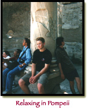 Relaxing in Pompeii